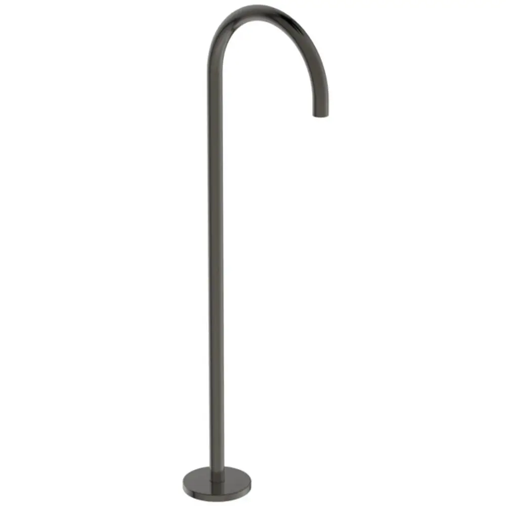 Freistehender Wanneneinlauf in Magnetic Grey von Ideal Standard, mit schlanker, geschwungener Form und rundem Fuß zur stabilen Befestigung.